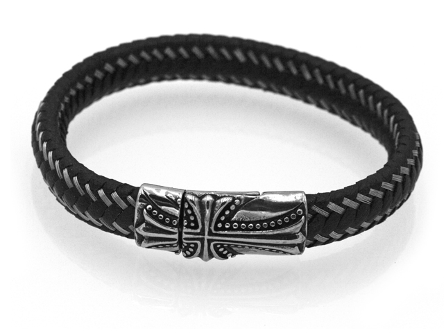 PVC-Armband mit Edelstahl