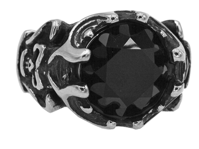 Edelstahlring mit Stein