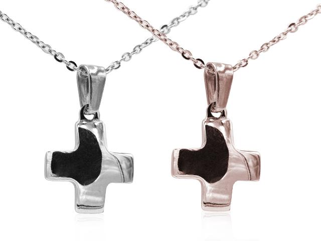 Edelstahlkette "Kreuz"