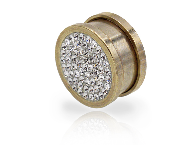 316L STEEL PLUG WITH SWAROVSKI