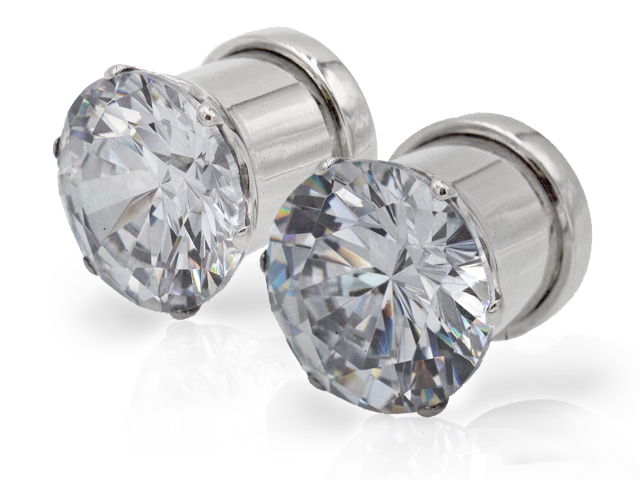 SS316L STEEL TUNNEL WITH BIG STONE SWAROVSKI