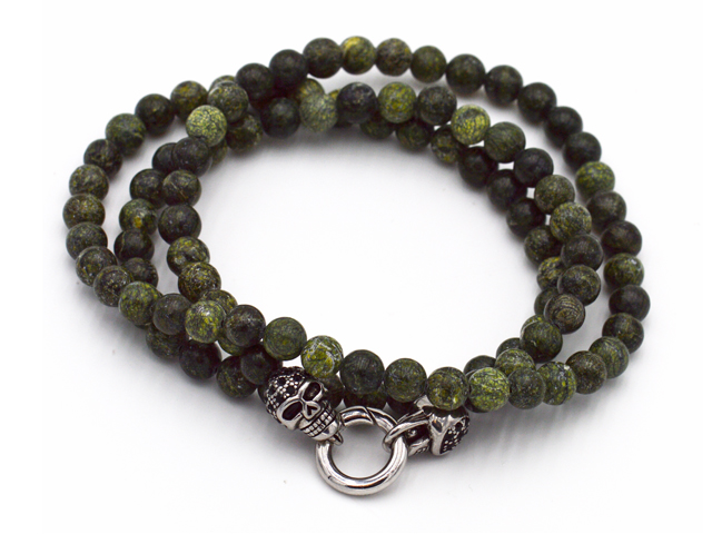 Edelstahlkette mit Maw-Sit-Sit Balls "Mexican Skulls"