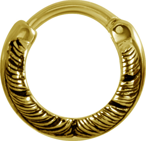 SS316L GOLD PVD FEATHER SEGMENT RINGS