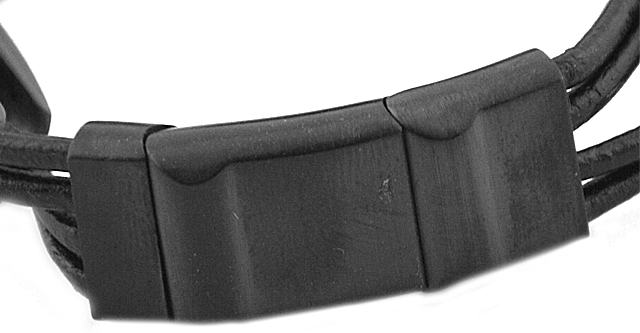 Edelstahlarmband "Thomas" mit Leder