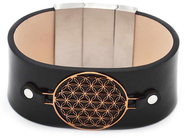 Lederarmband mit Edelstahlverschluss