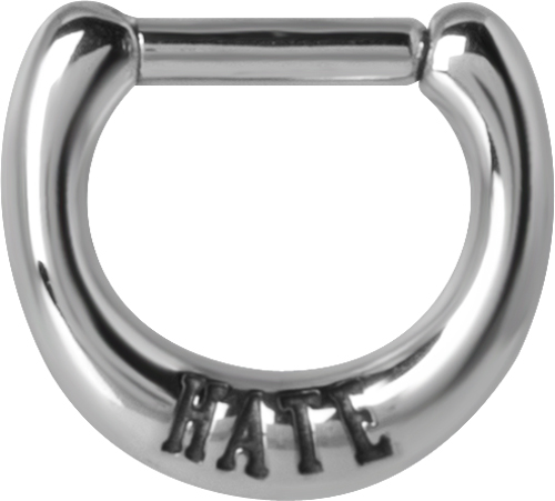 SS316L CASTING SEPTUM RING (LOVE/HATE)