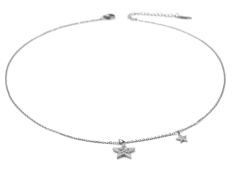 Edelstahlkette Sterne (45cm+5cm)
