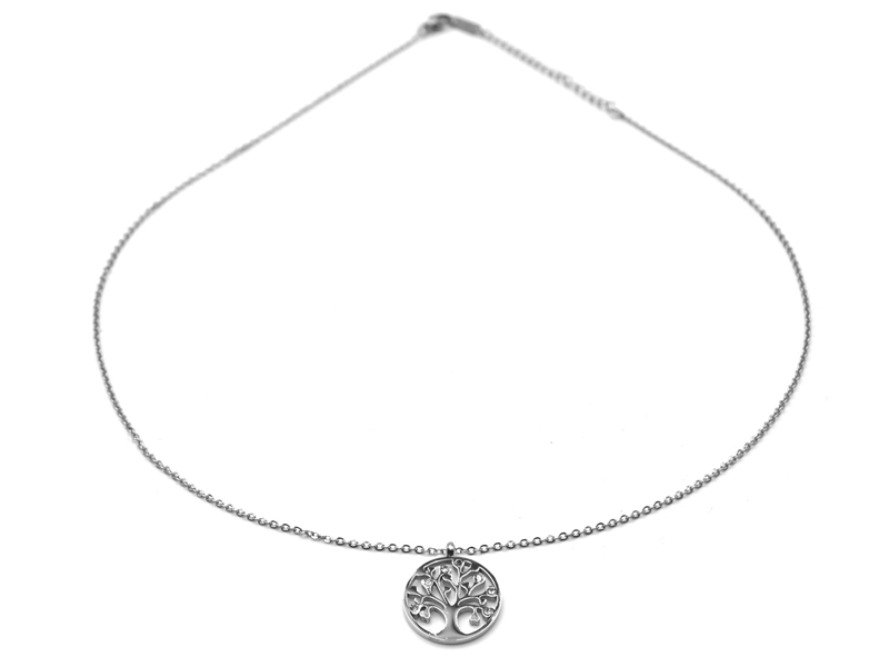 Edelstahlkette Baum des Lebens (45cm+5cm)