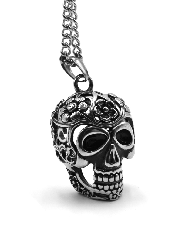 Edelstahlkette "Mexican Skull"