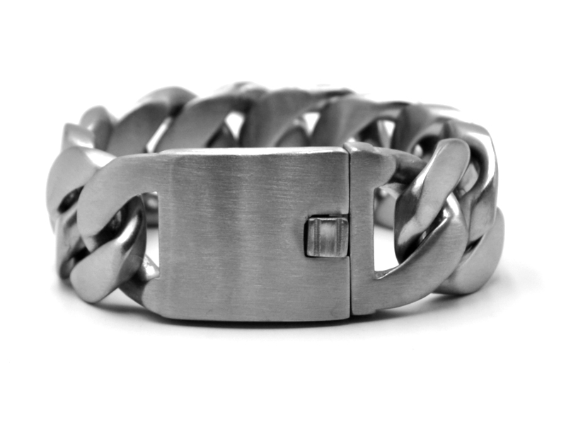 Edelstahlpanzerarmband (21,5cm) matt