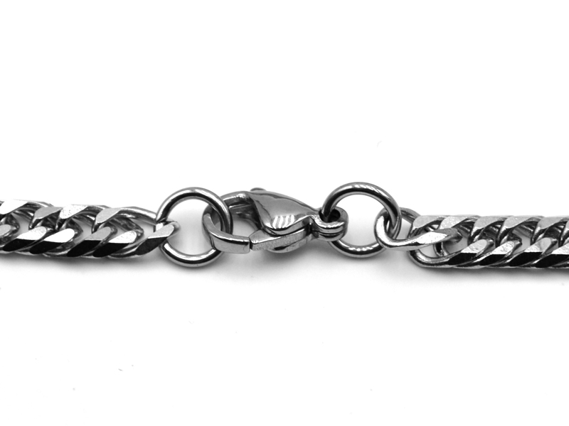 Edelstahlpanzerarmband mit Gravurplatte für Kinder