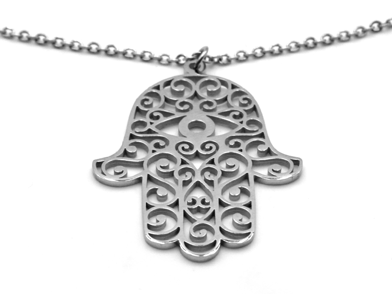 Edelstahlkette Hand der Fatima (47+5cm)