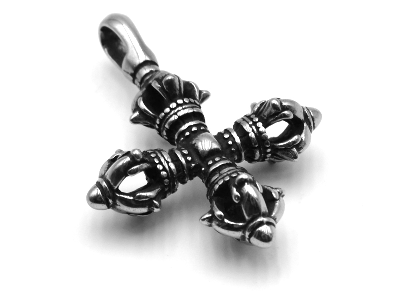 Edelstahlanhänger Kreuz  (4x3cm)