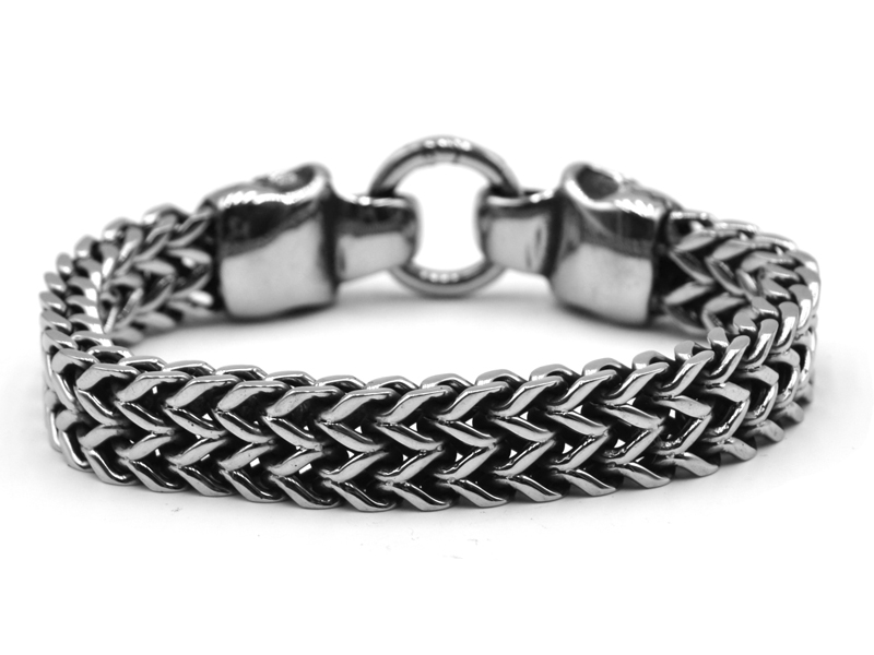 Edelstahlarmband  "Skull "(22cm)