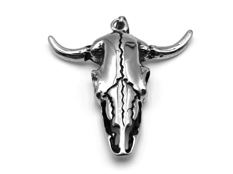 Edelstahlanhänger "Büffelkopf"