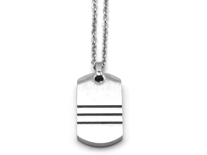 Edelstahlkette "Dogtag" (45+5cm)