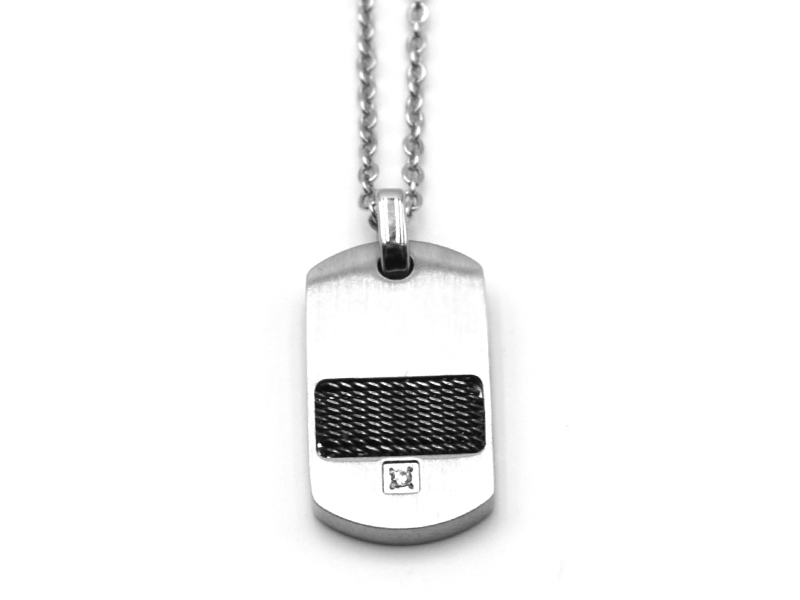 Edelstahlkette "Dogtag" (45+5cm)