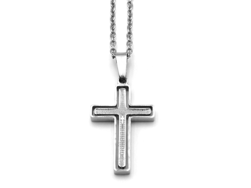 Edelstahlkette "Kreuz" (45+5cm)