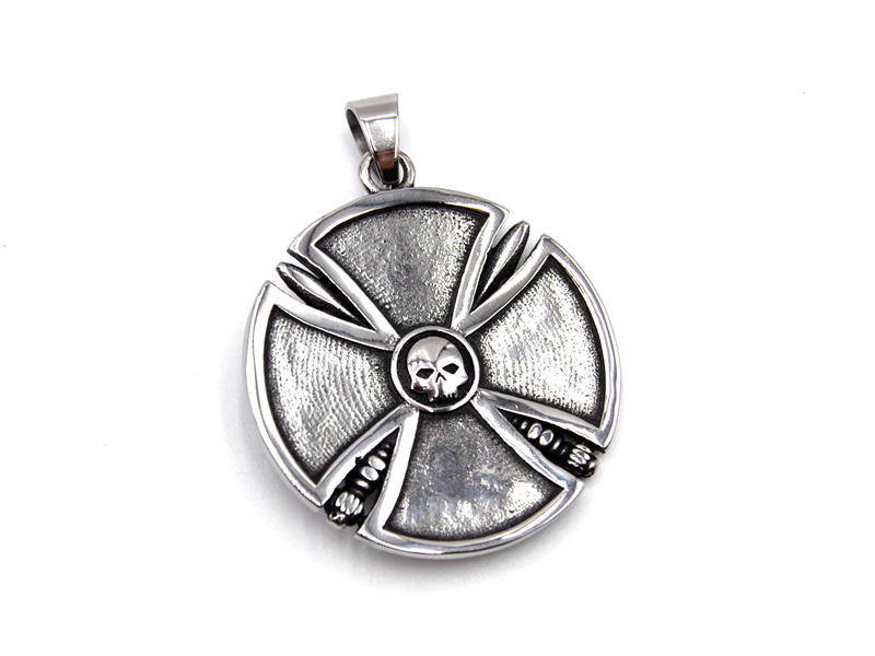 Edelstahlanhänger Keltisch Totenkopf