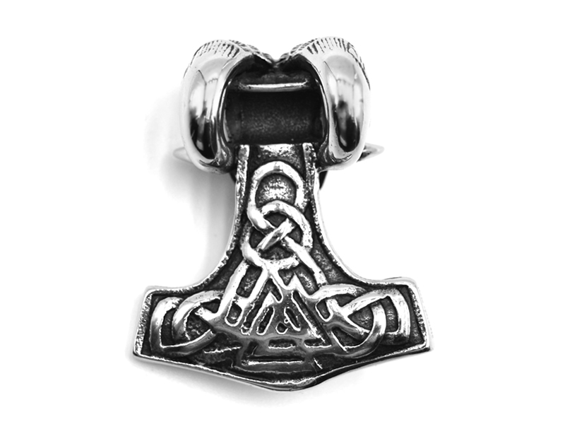 Edelstahlanhänger "Thors Hammer Skull"