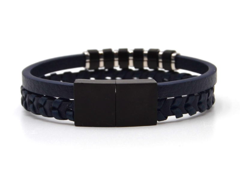 Lederarmband mit Edelstahlverschluß ( ca.20,5cm)