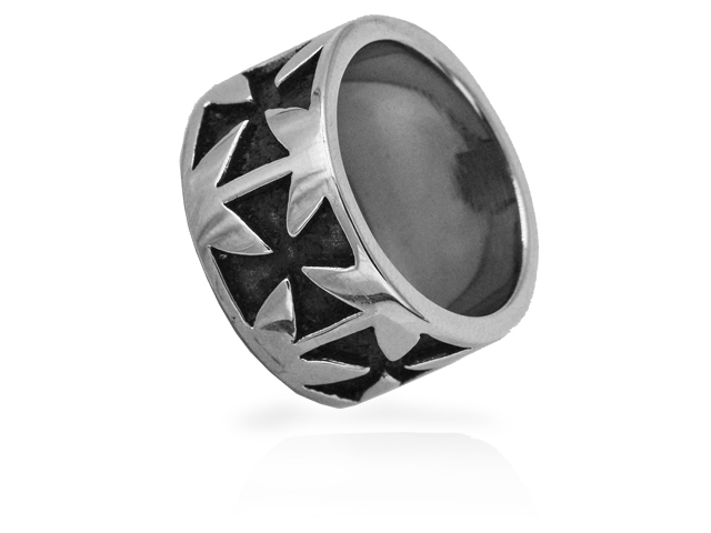 Edelstahlring "Iron Cross"