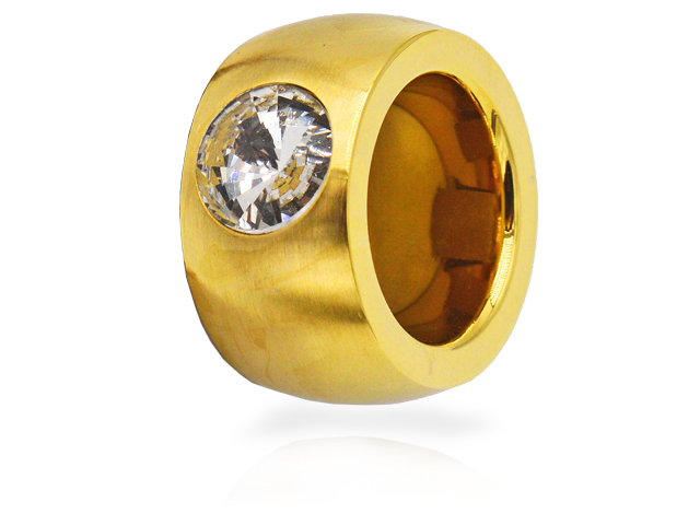 Edelstahlring "PVD Gold"