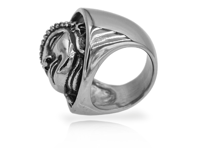 Edelstahlring "Buddha"