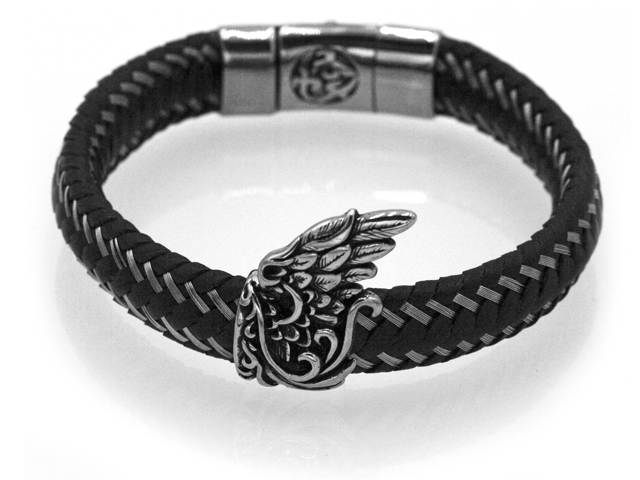 PVC-Armband mit Edelstahl