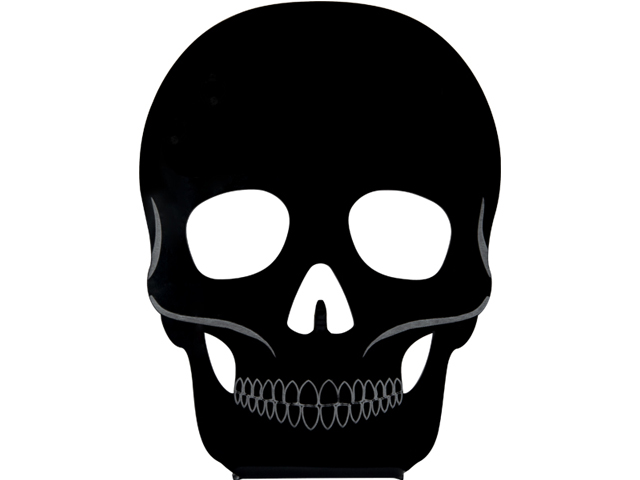 ACRYLIC SKULL STAND FOR 12PC SEPTUM CLICK. (SOLD EMPTY 14x18CM)