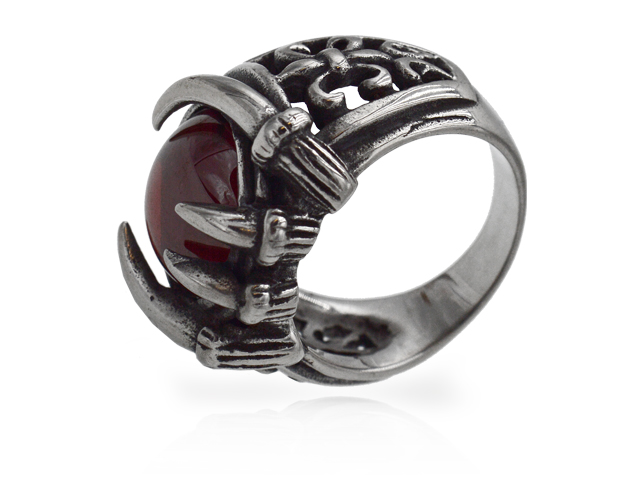 Edelstahlring mit Stein