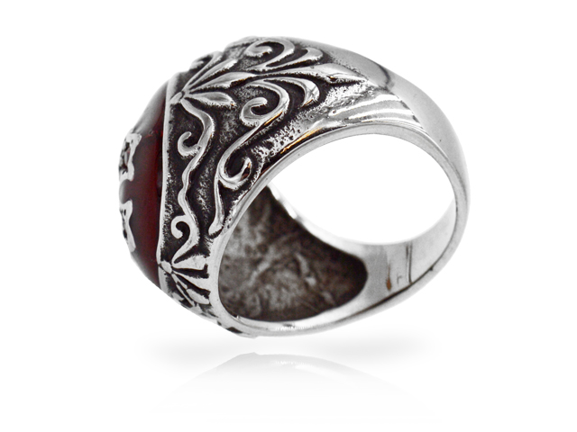 Edelstahlring "Shiny Cross"