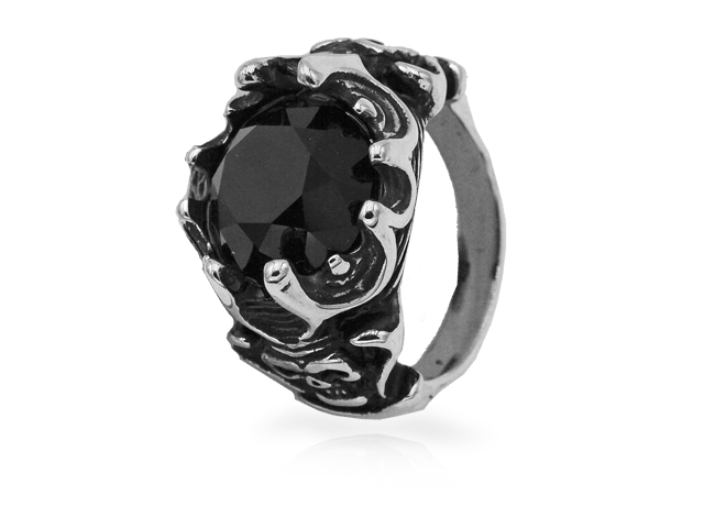 Edelstahlring mit Stein