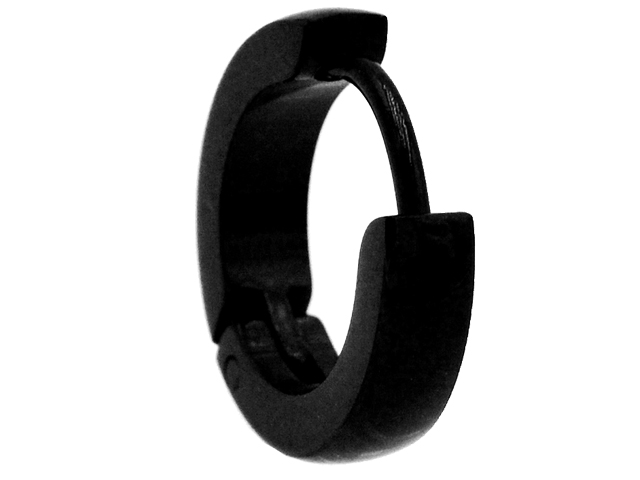 Creolen aus Edelstahl schwarz bombiert