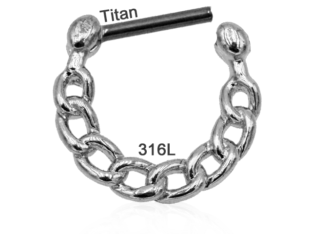 316L SEPTUM CLICKER CHAINDESIGN WITH TITANIUM