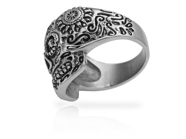 Edelstahlring "Mexican Skull"