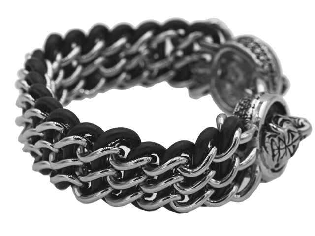 Edelstahl-Ledermix "Dragon"