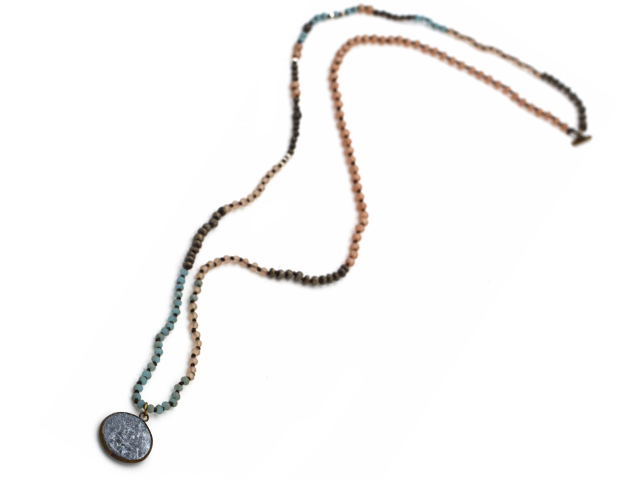 Kette "Buddha" mit Glassteinen