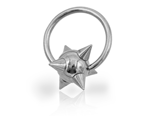 SS316L BALL CLOSURE RING WITH SPIKES