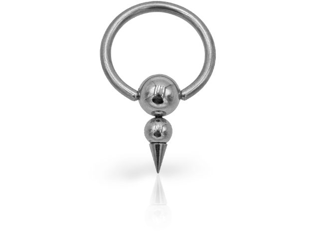 SS316L BALL CLOSURE RING WITH SPIKES