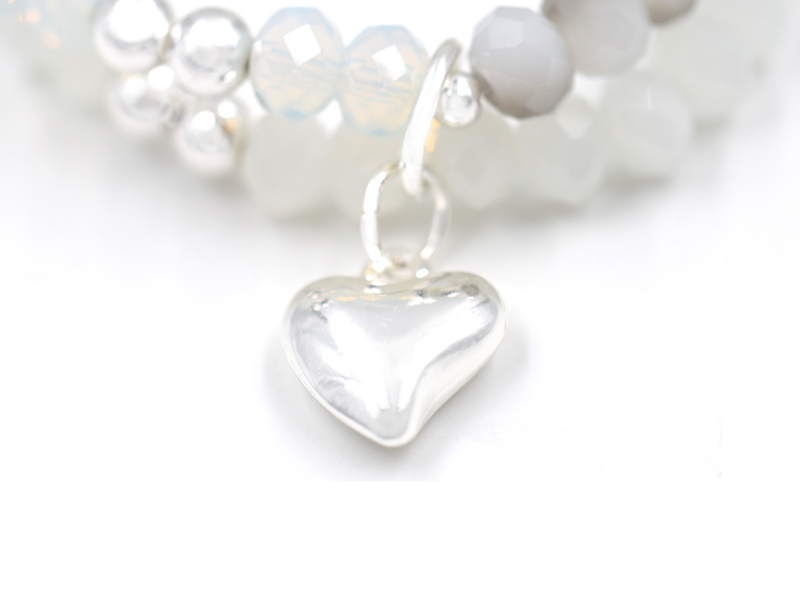 Doppelarmband Glassteine (18cm)