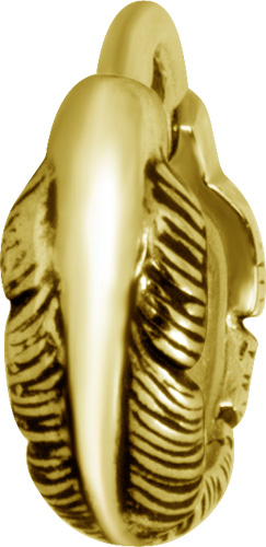 SS316L GOLD PVD FEATHER SEGMENT RINGS