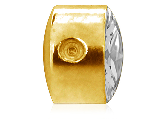 SS316L GOLD PVD STEEL FLAT DISC FOR UPPER LIP BCR