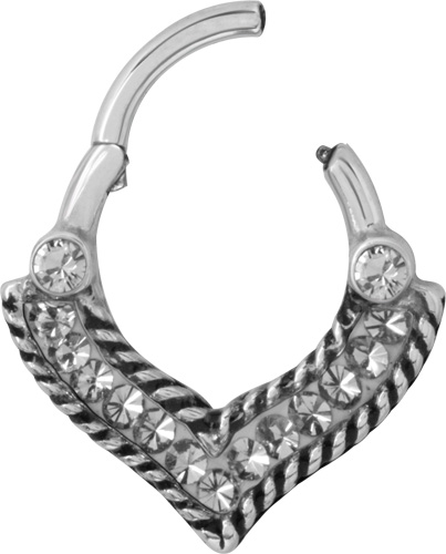 SS316L CASTING JEWELLED HINGED RING (ANCHOR)