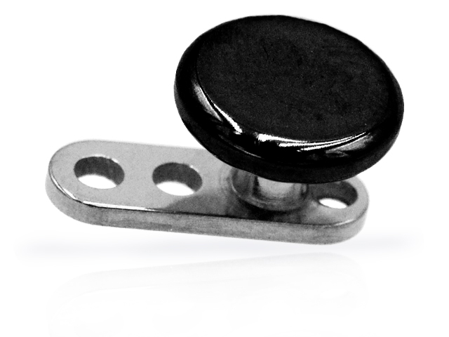 TITANIUM DERMAL ANCHOR WITH BLACK TIT. DISC (1.2MM INTERNAL)