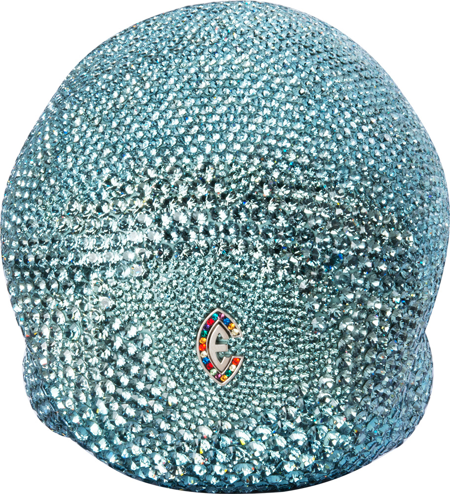 CRYSTAL SKULL SHOWPIECE (SMOKY BLUES)