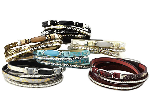 Ledermixarmband "Anna"