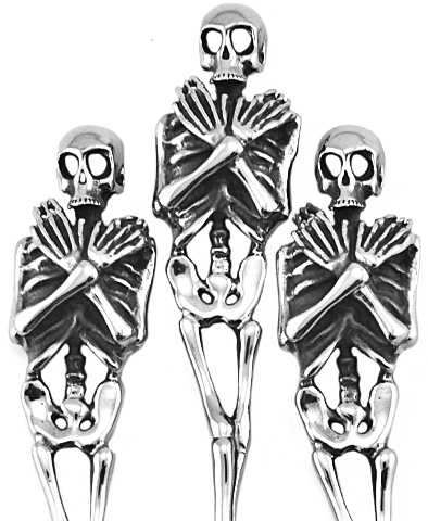 SS316L SKULLBESTECKSET 3TEILIG