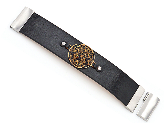 Lederarmband mit Edelstahlverschluss