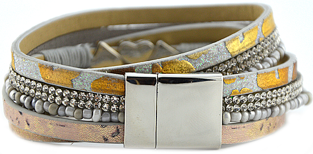 Leder-Mix Armband "Charlena"